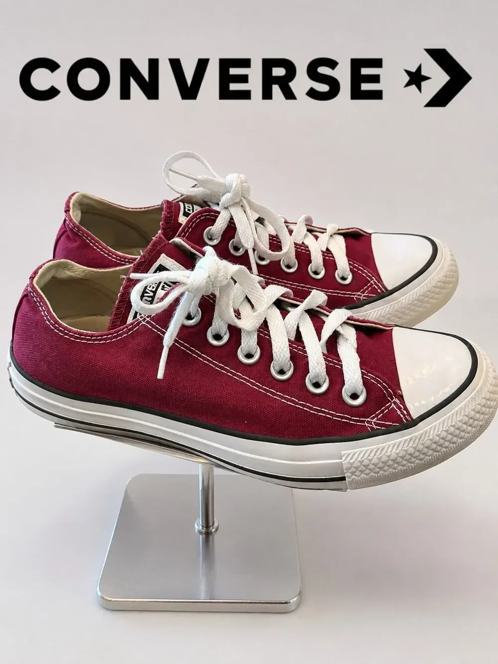 Converse Chuck Taylor All Star Ox Burgundy Canvas Women’s 7 Men’s 5